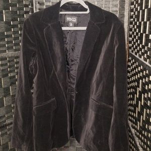 Size 14 NY&Co black velvet blazer